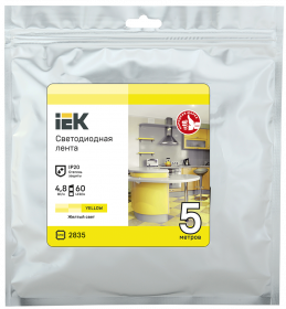 Фотография товара 'IEK Лента LED LSR-2835Y60-4,8-IP20-12В, LSR1-4-060-20-3-05'