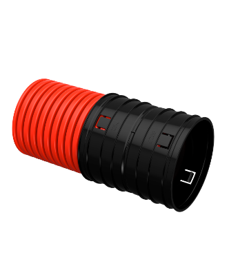 Фотография товара 'IEK ELASTA Труба гофрированная двустенная жесткая ПНД d=200мм красная (6м) EA-TG13-2-1-2-200-006-K04'