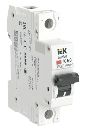 Фотография товара 'IEK ARMAT Автоматический выключатель M06N-DC 1P K 50А, AR-M06N-1-K050DC'