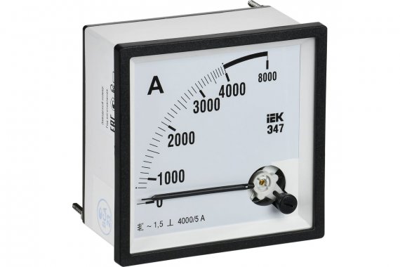 Фотография товара 'IEK IPA20-6-4000-E Амперметр Э47 4000/5А кл. точн. 1,5 96х96мм'