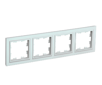 Фотография товара 'IEK BRITE Рамка 4-местная РУ-4-БрЖ жемчуг BR-M42-K36'