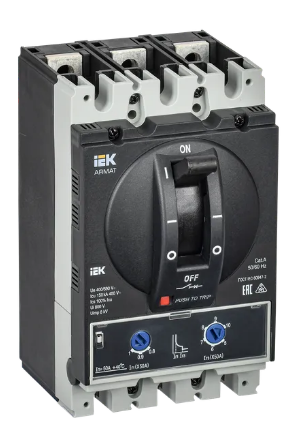 Фотография товара 'IEK ARMAT Автоматический выключатель в литом корпусе 3P типоразмер A 150кА 50А AR-MCCB-3A-150-0050A-ATUC'