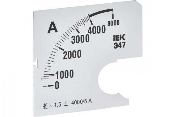 Фотография товара 'IEK IPA10D-SC-4000 Шкала смен. для амперметра Э47 4000/5А-1,5 72х72мм'