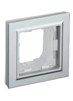 Фотография товара 'IEK BRITE Рамка 1-местная IP44 РУ-1-БрА-44 алюминий BR-M12-44-K47'