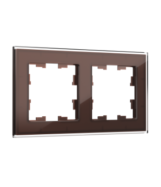 Фотография товара 'IEK BRITE Рамка 2 -местная РУ-2-2-БрТБ стекло темная бронза BR-M22-G-K45'