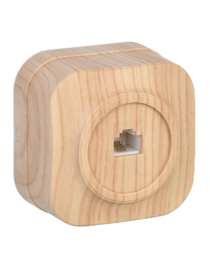 Фотография товара 'IEK Розетка одноместная для открытой установки телефонная РТ20-ХС GLORY сосна ETH10-K34'