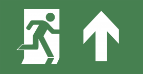 Фотография товара 'IEK Пиктограмма "ВЫХОД/стрелка вверх" PVC для ССА 3000, LPC10-2-30-15-VVERH'