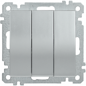 Фотография товара 'IEK Выключатель 3-клавишный ВС10-3-0-Б 10А BOLERO, EVB30-K23-10'