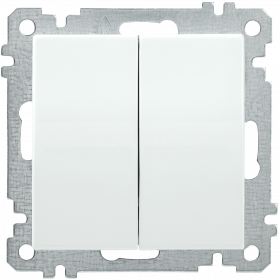 Фотография товара 'IEK Выключатель 2-клавишный ВС10-2-0-Б 10А BOLERO, EVB20-K01-10-1'