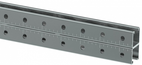 Фотография товара 'IEK STRUT-профиль перфорированный двойной 41х41х1600-2,5 HDZ, CLM50D-PSD-41-41-16-3-HDZ'