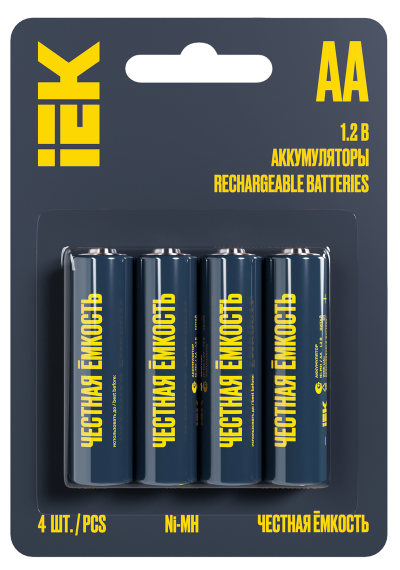 Фотография товара 'IEK AAK-NIMH-06-2700-L04 Аккумулятор GREEN Ni-MH AA 2700мАч'