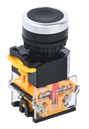 Фотография товара 'IEK Кнопка управления D8-11T d=22мм 1з+1р с фиксацией черная BBT30-11T-3-21-K02'