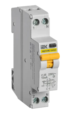 Фотография товара 'IEK Выключатель автоматический дифференциального тока АВДТ32ML тип A С25 10мА KARAT, MVD12-1-025-C-010-A'