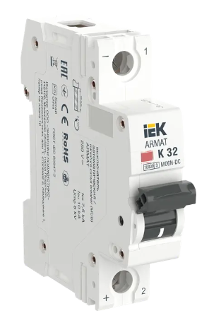 Фотография товара 'IEK ARMAT Автоматический выключатель M06N-DC 1P K 32А, AR-M06N-1-K032DC'