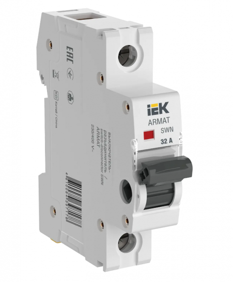 Фотография товара 'IEK ARMAT Выключатель-разъединитель SWN 1P 32А AR-SWN-1-032'