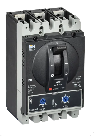 Фотография товара 'IEK ARMAT Автоматический выключатель в литом корпусе 3P типоразмер A 85кА 32А AR-MCCB-3A-085-0032A-ATUC'