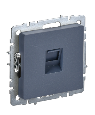 Фотография товара 'IEK BRITE Розетка компьютерная RJ45 кат.5E РК10-БрМ маренго BR-K10-1-K35'