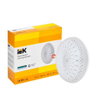 Фотография товара 'IEK Светильник светодиодный ДПБ 2008 18Вт IP20 4000К круг белый LDPB0-2008-18-4000-K01'