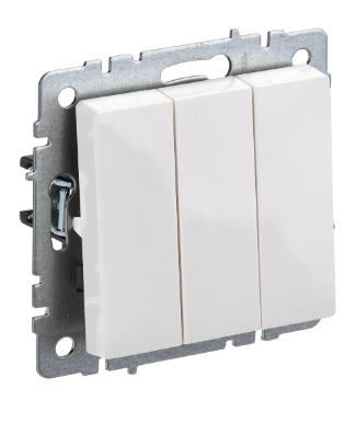 Фотография товара 'IEK BRITE Выключатель 3-клавишный 10А ВС10-3-0-БрБ белый BR-V30-0-10-K01-PRO'