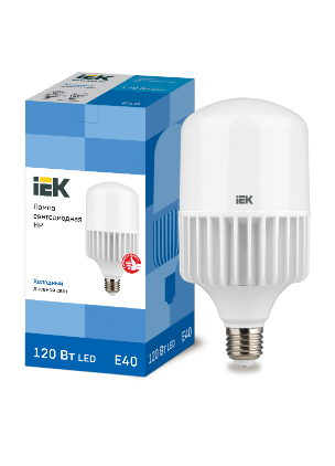 Фотография товара 'IEK Лампа светодиодная HP 120Вт 230В 6500К E40 LLE-HP-120-230-65-E40'