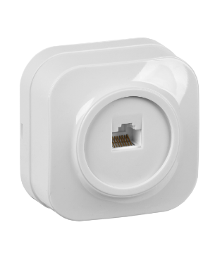 Фотография товара 'IEK Розетка одноместная для открытой установки телефонная РТ20-ХБ GLORY белый ETH10-K01'