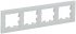 Фотография товара 'IEK BRITE Рамка 4 -местная РУ-4-2-БрБ стекло белый BR-M42-G-K01'
