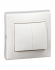 Фотография товара 'IEK KVARTA Выключатель 2-клавишный ВС10-2-0-КБ-44 10А IP44 белый KV-V20-10-44-K01'