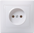 Фотография товара 'IEK Розетка 1-местная РС10-2-КБ без заземляющего контакта без защитной шторки 10А керамика КВАРТА, ERK10-K01-10-K'