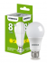 Фотография товара 'IEK Лампа светодиодная A60 груша 8Вт 230В 3000К E27 LL-A60-08-230-30-E27-G'