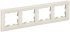 Фотография товара 'IEK BRITE Рамка 4 -местная РУ-4-2-БрВа стекло ванильный BR-M42-G-K10'