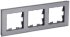 Фотография товара 'IEK BRITE Рамка 3 -местная РУ-3-2-БрСе стекло серый BR-M32-G-K03'