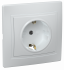 Фотография товара 'IEK Розетка 1-местная РСш10-3-КБ с заземляющим контактом с защитной шторкой 16А керамика КВАРТА, ERK14-K01-16-K'