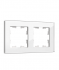 Фотография товара 'IEK BRITE Рамка 2 -местная РУ-2-2-БрБ стекло белый BR-M22-G-K01'