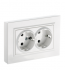 Фотография товара 'IEK BRITE Розетка 2-местная с заземлением без защитных шторок 16А в сборе РС12-3-БрБ белый BR-R21-16-K01-F'