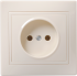 Фотография товара 'IEK Розетка 1-местная РС10-2-Км без заземляющего контакта без защитной шторки 10А керамика КВАРТА , ERK10-K33-10-K'
