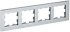 Фотография товара 'IEK BRITE Рамка 4 -местная РУ-4-1-БрА металл алюминий BR-M42-M-K47'