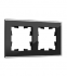 Фотография товара 'IEK BRITE Рамка 2 -местная РУ-2-2-БрЧ стекло черный BR-M22-G-K02'