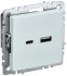 Фотография товара 'IEK BRITE Розетка USB A+C 18Вт РЮ11-1-БрЖ жемчуг BR-U22-018-K36'
