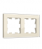 Фотография товара 'IEK BRITE Рамка 2 -местная РУ-2-2-БрВа стекло ванильный BR-M22-G-K10'