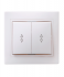 Фотография товара 'IEK Выключатель 2-клавишный проходной ВСп10-2-0-КБ 10А КВАРТА белый EVK22-K01-10-DM'