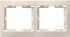 Фотография товара 'IEK РВ-2-ККм Рамка 2 местная вертикальная КВАРТА EMK21-K33-DM'