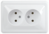 Фотография товара 'IEK РС12-2-ВБ Розетка 2 местная без з/к без защитной шторки 10А ВЕГА ERV20-K01-10-DM'