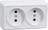 Фотография товара 'IEK РС22-2-ОБ Розетка 2 местная без з/к 10А ОКТАВА ERO20-K01-10-DC'