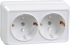 Фотография товара 'IEK РСш22-3-ОБ Розетка 2 местная с з/к с защитной шторкой 16А ОКТАВА ERO24-K01-16-DC'