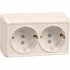 Фотография товара 'IEK РСш22-3-ОКм Розетка 2 местная с з/к с защитной шторкой 16А ОКТАВА ERO24-K33-16-DC'