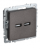 Фотография товара 'IEK BRITE Розетка USB A+A 5В 3,1А РЮ10-1-БрТБ темная бронза BR-U21-D31-K45'