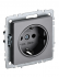 Фотография товара 'IEK BRITE Розетка 1-местная с заземлением без защитных шторок 16А РС11-1-0-БрС сталь BR-R11-16-K46'