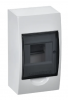 IEK Корпус пластиковый ЩРН-П-4 черная прозрачная дверь IP41 MKP12-N-04-41-G