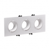 IEK LIGHTING Светильник 4103 встраиваемый под лампу 3хMR16 квадрат пластиковый белый LT-UVB0-4103-GU05-3-K01