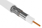 IEK Кабель коаксиальный RG6 медный 75Ом FPE PVC белый (100м), CC3-R6F1-111-100-G